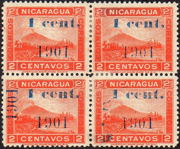 timbres-poste sellos postales stamps Nicaragua Momotombo Volcano & Train Dealer's Issue Printers' Waste / Bogus